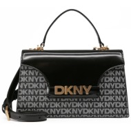 γυναικεία τσάντα χειρός ώμου dkny r52n5j32-xlb μαύρο logo