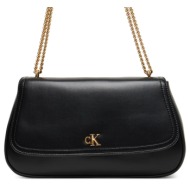γυναικεία τσάντα ώμου calvin klein lv04f3171g-ub1 μαύρη