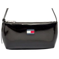 γυναικεία τσάντα ώμου tommy hilfiger aw0aw17866-bds μαύρη