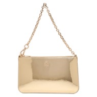 γυναικεία τσάντα ώμου tommy hilfiger aw0aw18219-0hs χρυσή