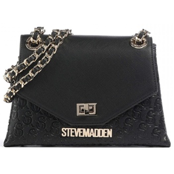 γυναικεία τσάντα ώμου steve madden bvolt 13001803 black/gold σε προσφορά
