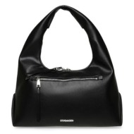 γυναικεία τσάντα ώμου steve madden biva 13002215 black silver