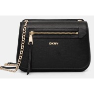 γυναικεία δερμάτινη τσάντα `ωμου dkny bryant r5333m02-bgd μαύρη