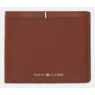 ανδρικό δερμάτινο πορτοφόλι tommy hilfiger am0am13970-gvi ταμπά