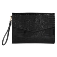 γυναικείος φάκελος ted baker crocey 281714 μαύρο κροκό
