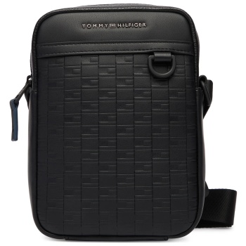ανδρική τσάντα χιαστί tommy hilfiger am0am14019-bds μαύρη