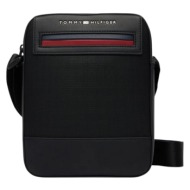 ανδρική τσάντα χιαστί tommy hilfiger am0am14156-bds μαύρη