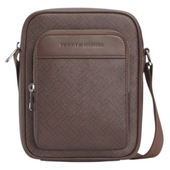 ανδρική τσάντα χιαστί tommy hilfiger am0am14138-gb6 καφέ