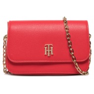 γυναικεία τσάντα χιαστί tommy hilfiger timeless mini crossover aw0aw11336 xlg κόκκινο