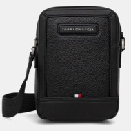 ανδρική τσάντα χιαστί tommy hilfiger am0am14011-bds μαύρη