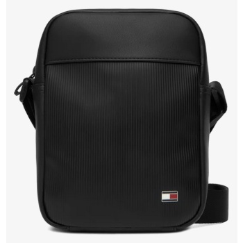 ανδρική τσάντα χιαστί tommy hilfiger am0am14015-bds μαύρη