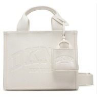 γυναικεία τσάντα χειρός/ώμου dkny hadlee sm tote r53aac80-mmw εκρού