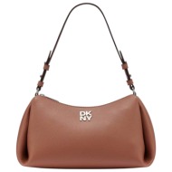 γυναικεία τσάντα ώμου dkny remy r423ae54-fq3 καφέ