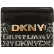 γυναικείο πορτοφόλι καρτών dkny avril r52z5m22-xlb μαύρο logo