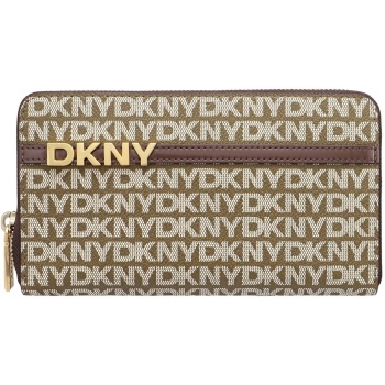 γυναικείο μεγάλο πορτοφόλι dkny avril r5215m28-n42 καφέ