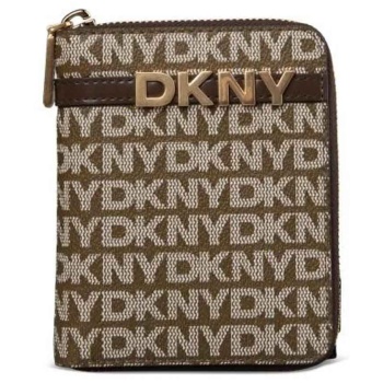 γυναικείο πορτοφόλι dkny avril r5215m25-n42 καφέ logo