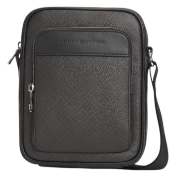 ανδρική τσάντα χιαστί tommy hilfiger am0am14138-bds μαύρη