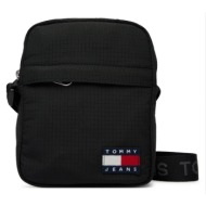 ανδρική τσάντα χιαστί tommy hilfiger am0am14211-bds μαύρη
