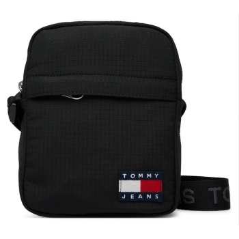 ανδρική τσάντα χιαστί tommy hilfiger am0am14211-bds μαύρη