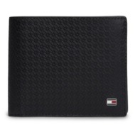 ανδρικό δερμάτινο πορτοφόλι tommy hilfiger am0am14243-bds μαύρο