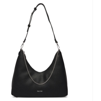 γυναικεία τσάντα ώμου calvin klein lv04f3495g-ub1 μαύρη