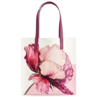 γυναικεία τσάντα ώμου ted baker shilva printed flower icon 284074 ivory
