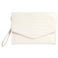 γυναικείος φάκελος ted baker wesslie 282823 ivory κροκό