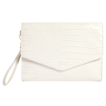 γυναικείος φάκελος ted baker wesslie 282823 ivory κροκό