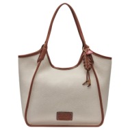 γυναικεία τσάντα ώμου dkny mari tote r61ayp82-ar9 natural/saddle