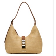 γυναικεία τσάντα ώμου steve madden bovie-s sm13002439-nat μπεζ ψάθα