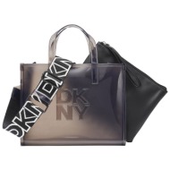 γυναικεία τσάντα ώμου dkny hadlee sm tote r51avc80-bbl μαύρη