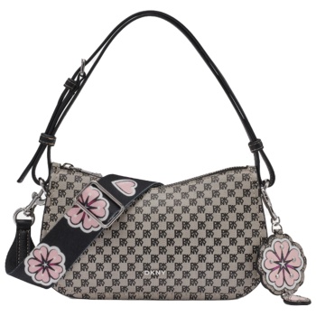 γυναικεία τσάντα ώμου dkny nessa r6136o36-xlb μαύρο logo σε προσφορά