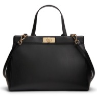 γυναικεία τσάντα χειρός ώμου tommy hilfiger aw0aw18729-bds μαύρη