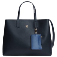 γυναικεία τσάντα χειρός ώμου tommy hilfiger aw0aw18723-dw6 μπλε μπλε