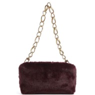 γυναικεία τσάντα ώμου ted baker 281392-wine μπορντώ γούνα μπορντό