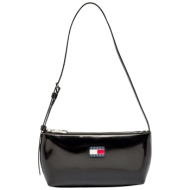 γυναικεία τσάντα ώμου tommy hilfiger aw0aw17866-bds μαύρη μαύρο