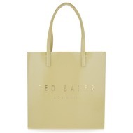 γυναικεία τσάντα ώμου ted baker crinkon large icon 283875-yellow κίτρινο