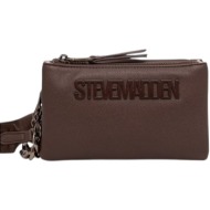 γυναικεία τσάντα χιαστί steve madden bnicco 13001557-bbz καφέ καφέ