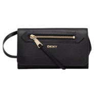 γυναικεία δερμάτινη τσάντα χιαστί dkny bryant r52e3k47-bgd μαύρη μαύρο
