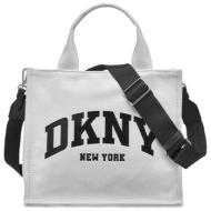 γυναικεία τσάντα χειρός/ώμου dkny hadlee md tote r41aor57-mmw marshmallow γκρι