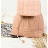 γυναικείο ροζ καπιτονέ backpack πουγκί με καπάκι ck5235p