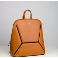 γυναικείο κάμελ backpack δερματίνη με σχέδιο david jones 62612