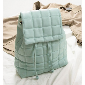 γυναικείο μέντα καπιτονέ backpack πουγκί με καπάκι ck5235m
