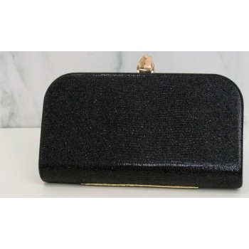 γυναικείος μαύρος φάκελος hardcase clutch ιριδίζον 10926b σε προσφορά