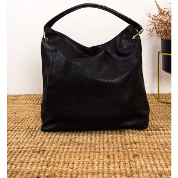 γυναικεία μαύρη μονόχρωμη τσάντα ώμου ck5632b σε προσφορά