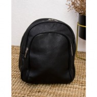 γυναικείο μαύρο οβάλ backpack δερματίνη ck5692