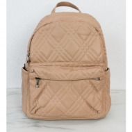 γυναικείο καφέ backpack καπιτονέ ph2400k