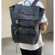 ανδρικό μαύρο αδιάβροχο σακίδιο με καπάκι 7005a