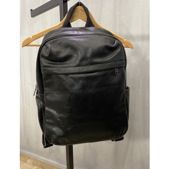 ανδρικό μαύρο σακίδιο πλάτης με τσέπη l625730