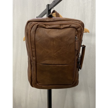 ανδρική καφέ τσάντα πλάτης και χειρός pb1620